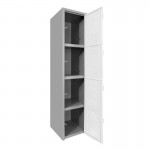 Locker metálico dual grande - 4 puertas blanco